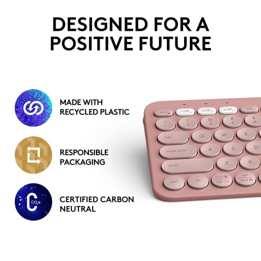 Logitech Pebble Keys 2 K380s Wireless Keyboard - Tonal Rose
