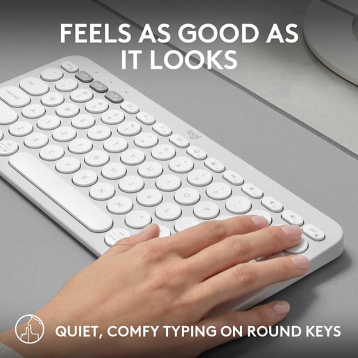 Logitech Pebble Keys 2 K380s Wireless Keyboard - Tonal White