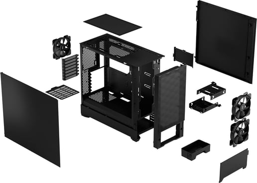 Fractal Pop Air Mid Tower Gaming Case - Black 
