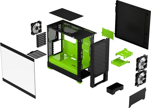 Fractal Pop Air RGB Mid Tower Gaming Case - Green 