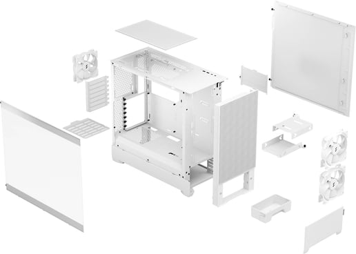 Fractal Pop Air Mid Tower Gaming Case - White 