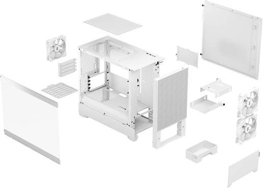 Fractal Pop Mini Air RGB Mini Tower Gaming Case - White 
