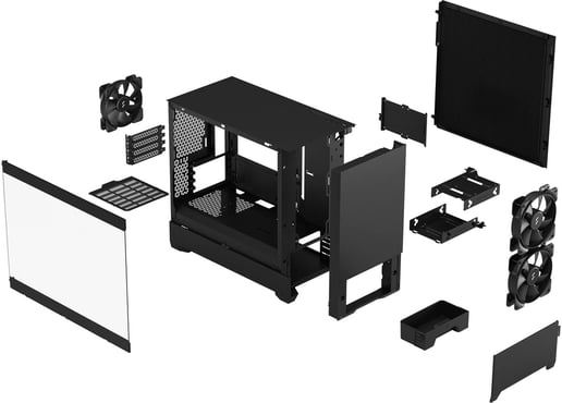 Fractal Pop Mini Silent Mini Tower Case - Black 