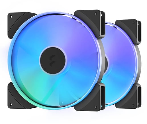 Fractal Design Prisma AL-18 180mm ARGB PWM Chassis Fans, Twin Pack