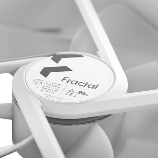 Fractal Design Prisma AL-18 ARGB PWM 180mm Case Fan in White