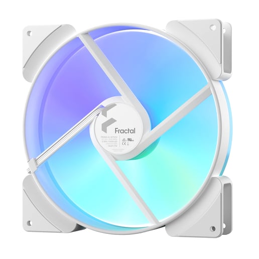 Fractal Design Prisma AL-18 ARGB PWM 180mm Case Fan in White