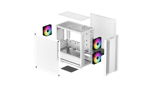 DeepCool CC360 WH ARGB Mid Tower Gaming Case - White 