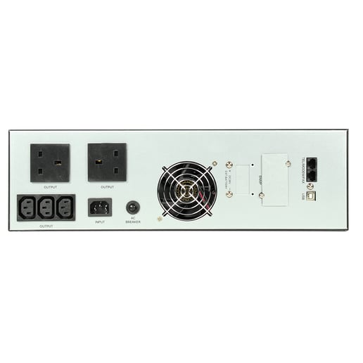Powercool Smart UPS, Rackmount, 2000VA, 1600W, 2x UK, 3x IEC