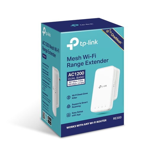 TP-Link RE300 AC1200 Mesh Dual Band Wi-Fi Range Extender