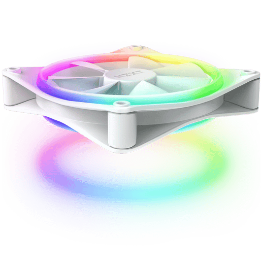 NZXT F120 RGB Duo 120mm Triple Fan Pack in White
