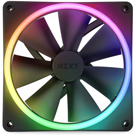 NZXT F140 RGB Duo 140mm Chassis Fan in Black