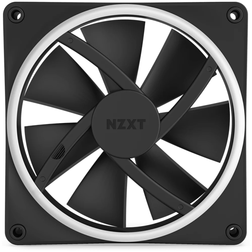NZXT F140 RGB Duo 140mm Chassis Fan in Black