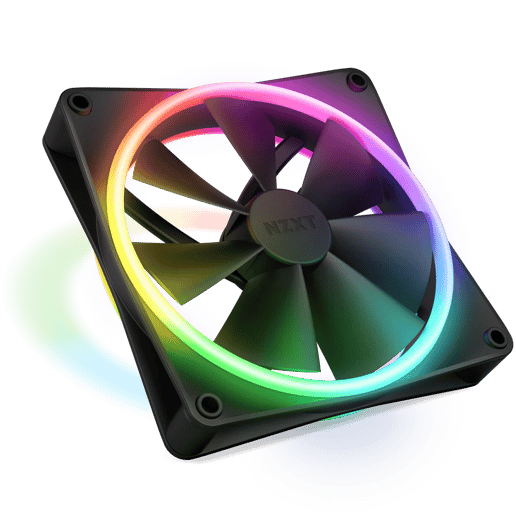 NZXT F140 RGB Duo 140mm Chassis Fan in Black
