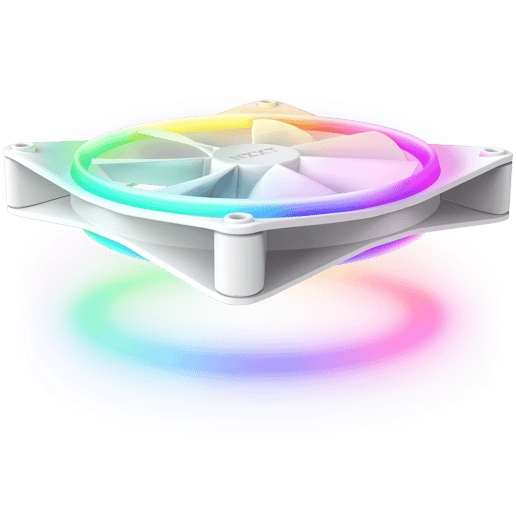 NZXT F140 RGB Duo 140mm Chassis Fan in White