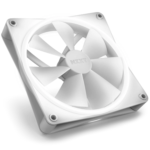 NZXT F140 RGB Duo 140mm Chassis Fan in White