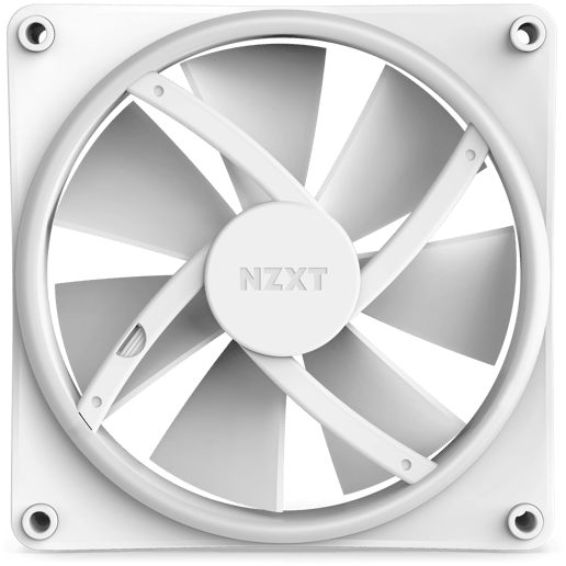 NZXT F140 RGB Duo 140mm Chassis Fan in White