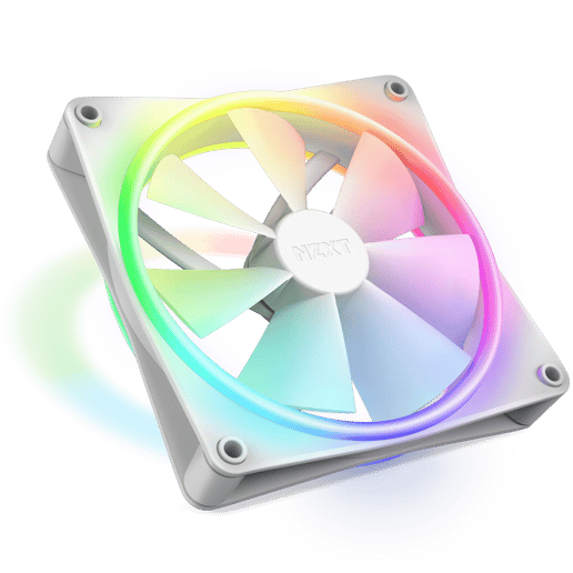 NZXT F140 RGB Duo 140mm Chassis Fan in White