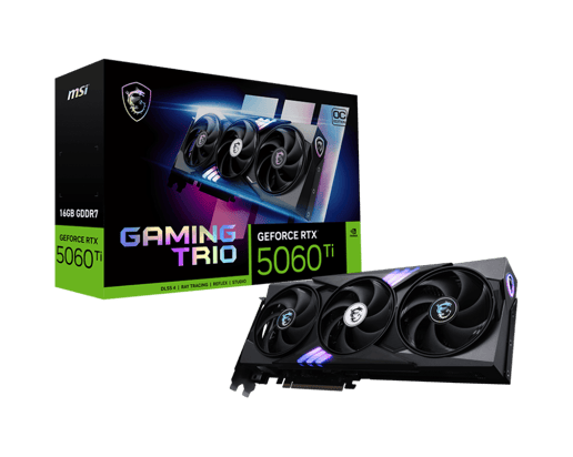 MSI GeForce RTX 5060 Ti GAMING TRIO OC 16GB GDDR7 Graphics Card
