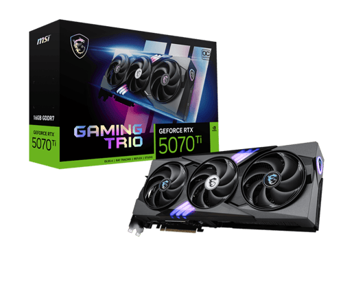 MSI GeForce RTX 5070 Ti GAMING TRIO OC 16GB GDDR7 Graphics Card