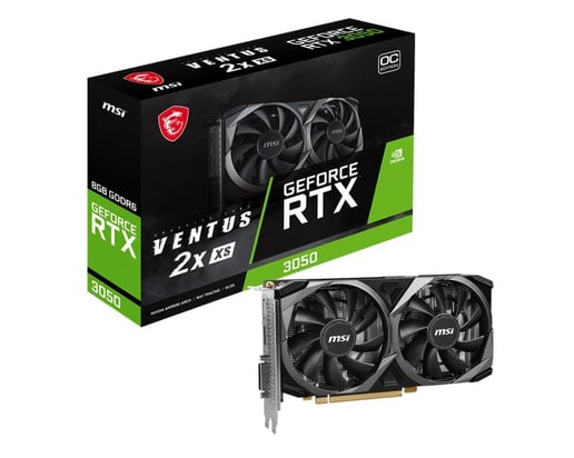 MSI GeForce RTX 3050 Ventus 2X OC 8GB GDDR6 Graphics Card