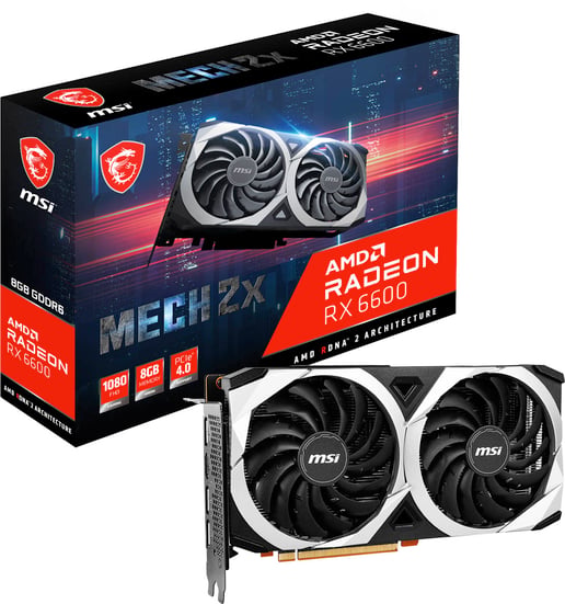 MSI Radeon RX 6600 MECH 2X 8GB Graphics Card