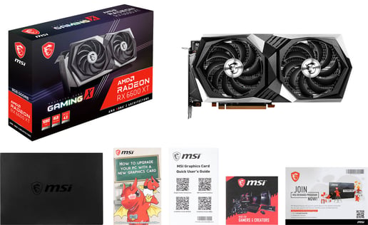 MSI Radeon RX 6600 XT GAMING X OC 8GB Graphics Card