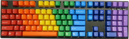 Tai-Hao Rainbow Limited Edition ABS Keycaps, US Layout