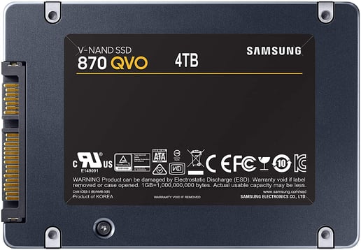 4TB Samsung 870 QVO 2.5" SATA III Solid State Drive
