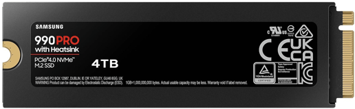 4TB Samsung 990 PRO with Heatsink M.2 2280