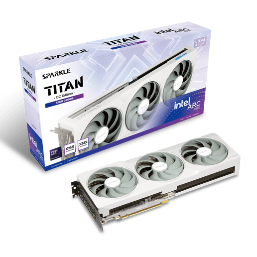 SPARKLE Intel Arc B580 TITAN Luna OC 12GB GDDR6 Graphics Card