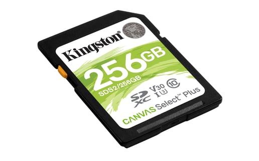 Kingston Canvas Select Plus 256GB Class 10 UHS-I SDXC Memory Card