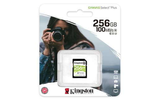 Kingston Canvas Select Plus 256GB Class 10 UHS-I SDXC Memory Card