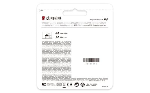 Kingston Canvas Select Plus 256GB Class 10 UHS-I SDXC Memory Card