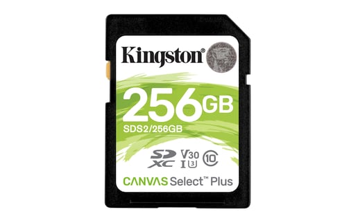 Kingston Canvas Select Plus 256GB Class 10 UHS-I SDXC Memory Card