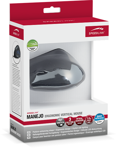SPEEDLINK Manejo Ergonomic Vertical Mouse (Black)