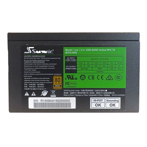 Seasonic 430ST 430W Power Supply 80 Plus Bronze