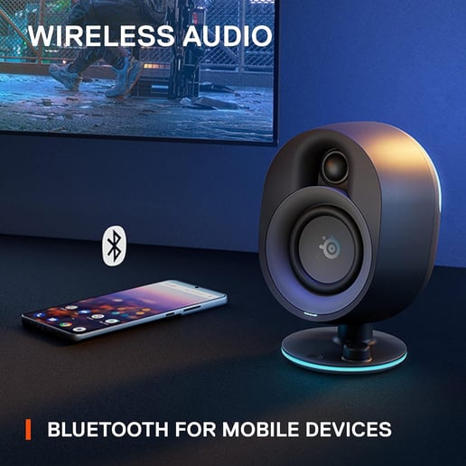 SteelSeries Arena 7 Illuminated 2.1 Gaming Speakers - Black