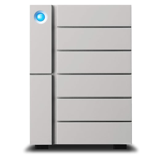 LaCie 6big Thunderbolt 3 24TB Desktop External Hard Drive in White
