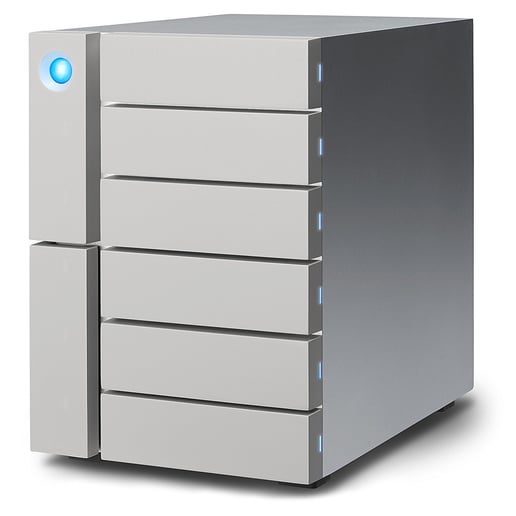 LaCie 6big Thunderbolt 3 24TB Desktop External Hard Drive in White