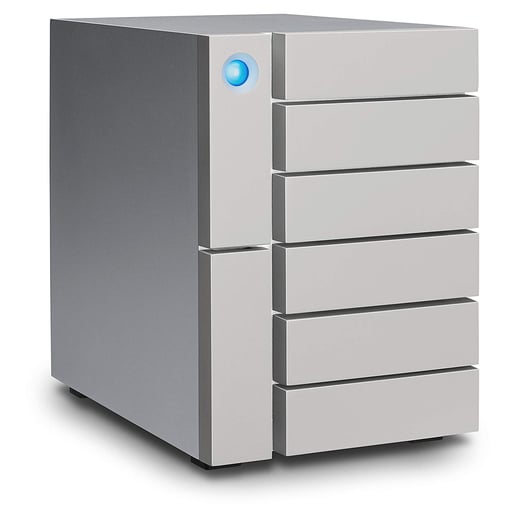 LaCie 6big Thunderbolt 3 24TB Desktop External Hard Drive in White