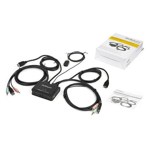StarTech.com 2-Port HDMI KVM Switch with Built-In Cables