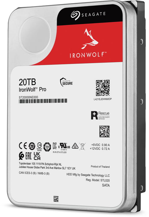 Seagate IronWolf Pro 20TB SATA III 3.5" Hard Drive - 7200RPM, 256MB Cache