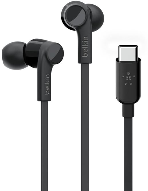 Belkin Rockstar Headphones (Black) with USB-C Connector
