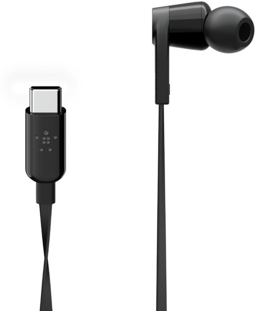 Belkin Rockstar Headphones (Black) with USB-C Connector
