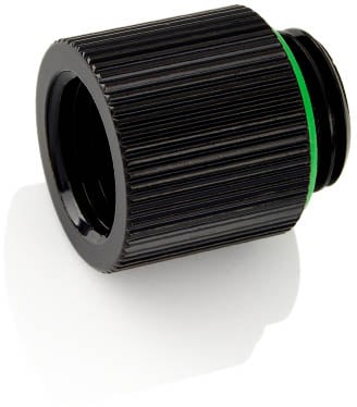 Bitspower G1/4 inch IG1/4 inch 15mm Extender Fitting in Glorious Black - Twin Pack