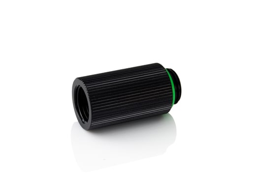 Bitspower G1/4 inch IG1/4 inch Extender Fitting , 30mm, Glorious Black, Double Pack