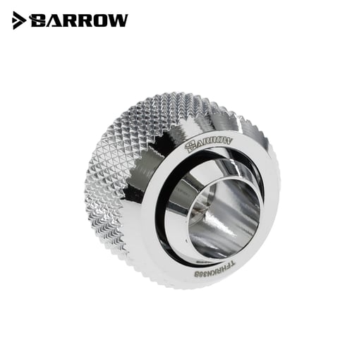 Barrow G1/4 - 16/10mm Flexible Tube Compression Fitting in Shiny Silver