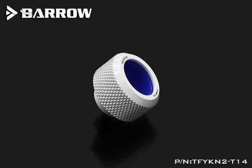 Barrow G1/4 - 14mm OD Anti Off Rubber Seal Hard Tube Compression Fitting in White