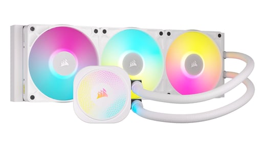 Corsair iCUE LINK TITAN 360 RX RGB 360mm All-in-One Liquid CPU Cooler in White