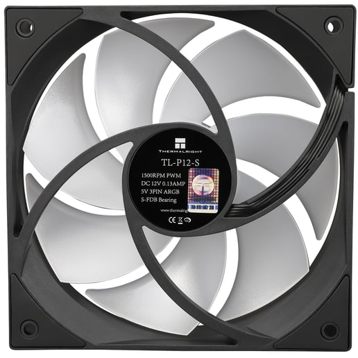 Thermalright TL-P12-S 120mm ARGB PWM Chassis Fan in Black